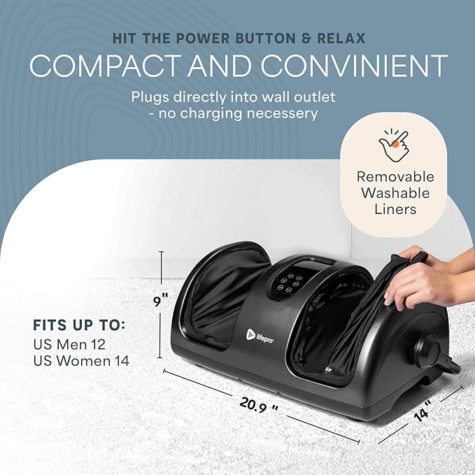LifePro Shiatsu Foot Massager with Heat Foot Massager with Heat for Plantar Fasciitis Remote Control Deep Kneading for Leg Calf Feet Ankle with Free Roller Gifts for Mom Dad