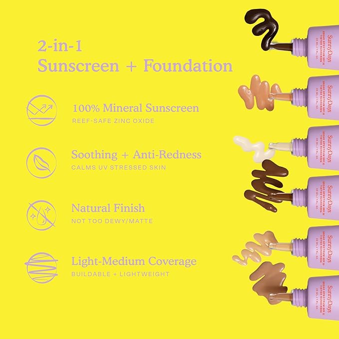 Tower 28 Beauty SunnyDays SPF 30 Tinted Mineral Sunscreen 1 FL OZ &amp lipgloss PISTACHIO