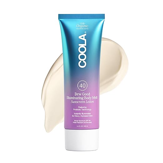 COOLA Organic Dew Good Illuminating Probiotic Serum with SPF 30 Dermatologist Tested Sunscreen with Plant-Derived BlueScreen Digital De-Stress Technology 1.15 Fl Oz