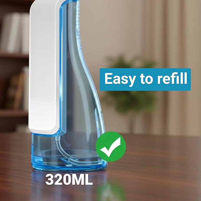 Portable Cordless Water Flosser – 320ml Oral Irrigator for Teeth Cleaning | USB Rechargeable IPX7 Waterproof 1400–1800 Pulses/Min | Travel-Friendly Dental Floss Device for Braces &amp Gums