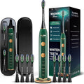 Wagner Stern WHITEN+ Edition. Whitening Electric Toothbrush with Pressure Sensor. Offers 5 Brushing Modes 3 intensities 8 Soft Brush Heads and a Luxury Travel case.
