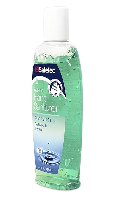 Safetec Hand Sanitizer Fresh Scent 8 oz. squeeze bottle (24 bottles/case)