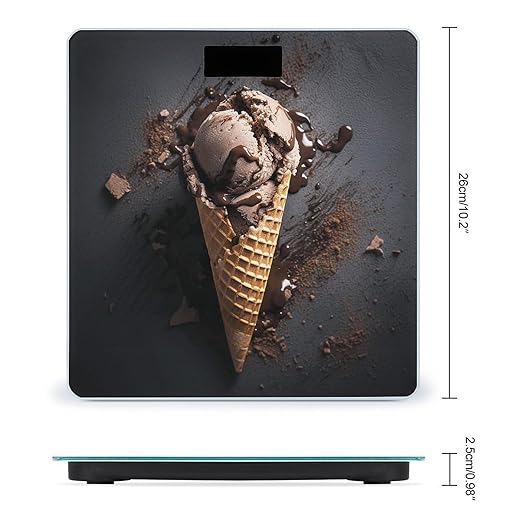 Waffle Cone Ice Cream Smart Scale for Body Weight Accurate Bathroom Scale with LED Display Digital Weight Scales Weighing Machine High Precision Scales for Bath Home