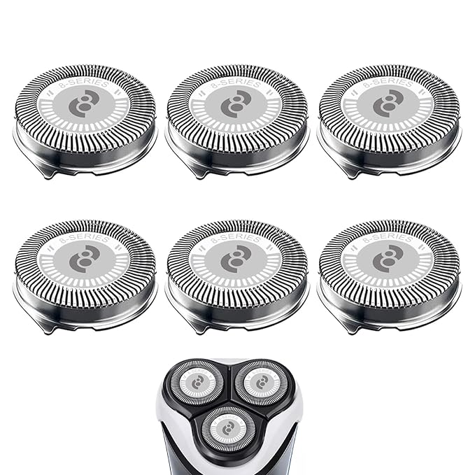 HQ8 Replacement Heads for Philips Norelco Aquatec Shavers 6-pc Pack
