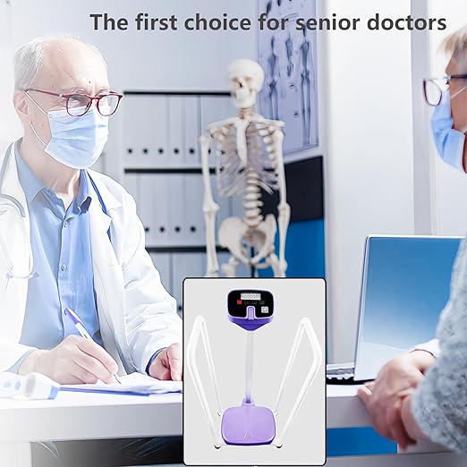 Assist The Elderly in Measuring Weight gain While Standing with an Electronic Scale with armrests Suitable for use in clinics Hospitals Schools Nursing Homes (Armrest Dreamy Purple)