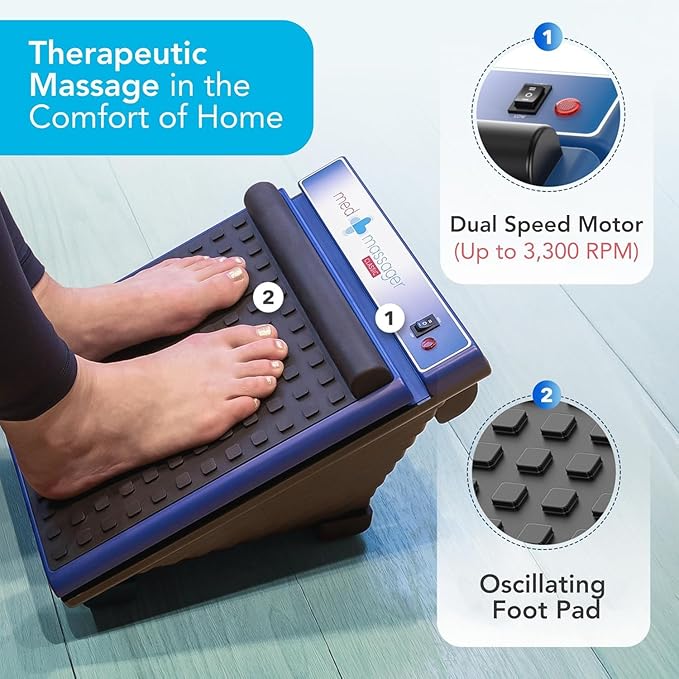 MedMassager Foot &amp Body Classic Combo | Deep Tissue Massage Therapy Units at-Home Massager Dual Speed Motors | Reduces Pain &amp Improves Blood Circulation | MMF08 &amp MMB01
