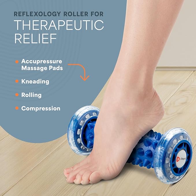 LifePro Shiatsu Foot Massager with Heat Foot Massager with Heat for Plantar Fasciitis Remote Control Deep Kneading for Leg Calf Feet Ankle with Free Roller Gifts for Mom Dad