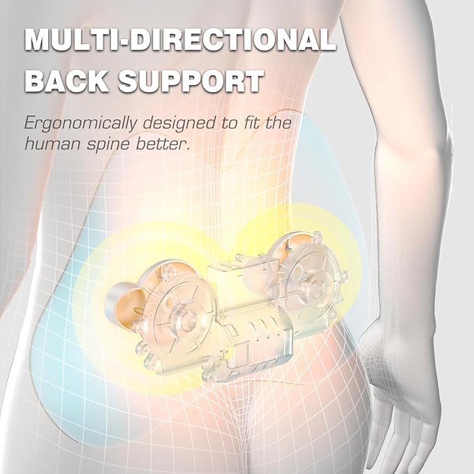 Papillon Waist and Neck Massager Relieve Back Abdomen Leg Muscle Pain with Heating Deep Tissue Kneading Cordless Electric Massage Pillow Use on Office Seat Car Gaming Chair Sofa Bed