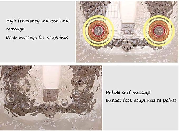 Foot Spa Bath Massager with Heat Shiatsu Massage Split Footbath Massage Heated Footbath Electric Thermostatic Footbath Foot Soaking Machine for Tired Feet Stress Relief Home Use