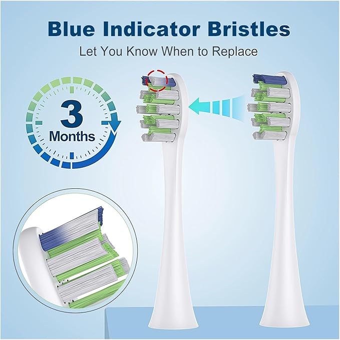 10 Pcs Toothbrushes HeadCompatible for Sarmocare S100 and S700 Electric Toothbrush(4pcs White)