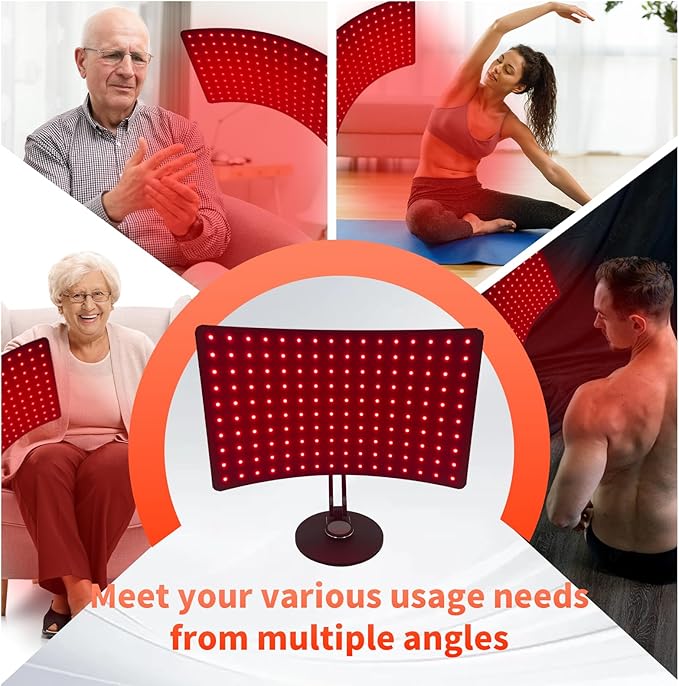 Red Light Therapy for Body Infrared Light Therapy Lamp with Stand Portable 660nm 850nm Red Light Therapy for Face Body Back Home Heating Red Light Therapy for Women Men