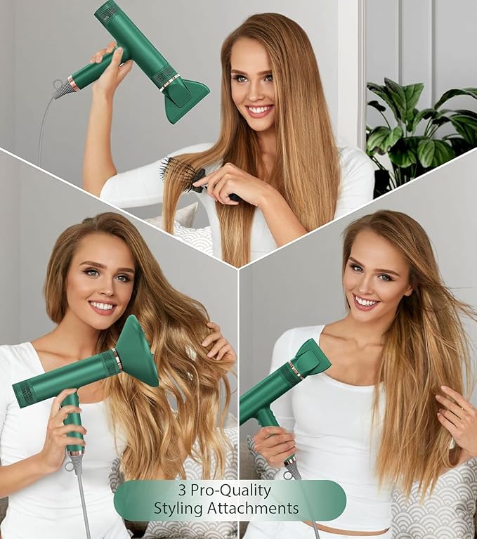 Hair Dryer with Diffuser Professional Brushless Motor Blow Dryer 3 Heating/3 Speed/Cold Botton for Fast-Drying Portable Dryer Gifts for Women/Men