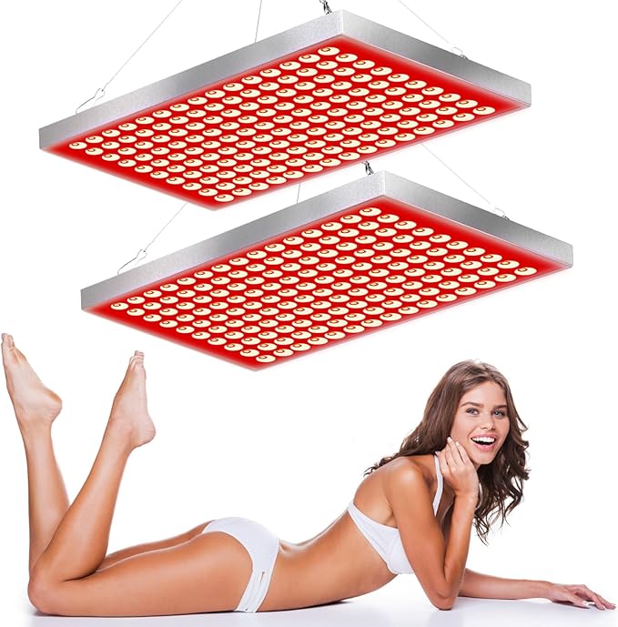 Red Light Therapy for Body and Face Infrared Red Light Therapy Device with Stand 660nm and 850nm LED RedLight Panel for Full Body Skin Rejuvenation at Home (2 Pack)