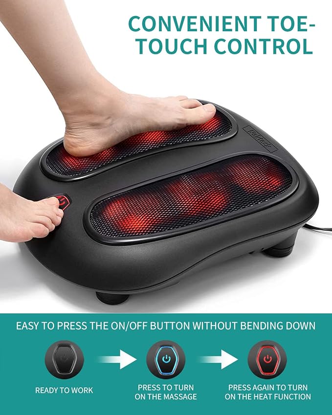 Nekteck 2 Pack Shiatsu Foot Massager with Heat