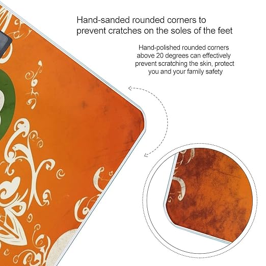 Green and White Pattern Scale for Body Weight Anti-Slip Tempered Glass Digital Bathroom Scales Clear LCD Display Weighing Scale Safe Rounded Corners Smart Scales