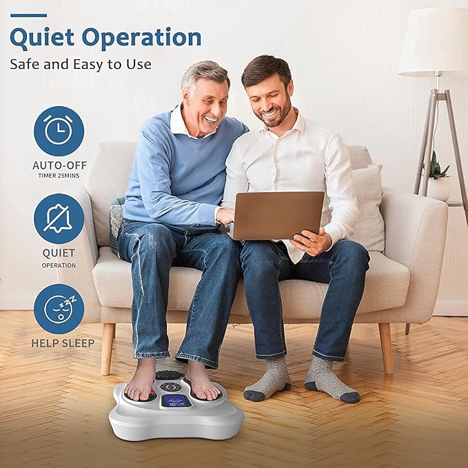 Creliver EMS &amp TENS Foot Nerve Muscle Massager Electric Foot Stimulator Improves Circulation Feet Legs Circulation Machine Relieves Body Pains Neuropathy (FSA or HSA Eligible)