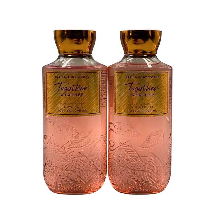 Bath &amp Body Works Shea + Vitamin E Shower Gel Set of 2 10oz Each (Together Weather)