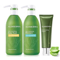 Aloderma Aloe Shower Set 3 pcs - Nourishing Body Wash Volumizing Shampoo Nourishing Cleanser - Hydrating Moisturizing