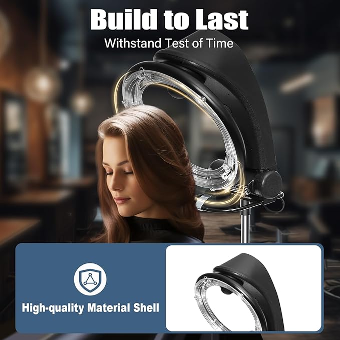 3-in-1 Hair Dryer Orbiting Infrared Hair Dryer Professional Salon Standing Hair-Dryers with Adjustable Height &amp Clear Digital Screen for Barber Shops Beauty Salons