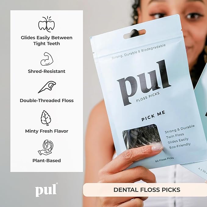 PUL Dental Care Bundle: Pack of 200 Floss Picks + 4-Pack of Clear Aligner Removal Tool – Mint Teeth Flossers for Deep Cleaning Tool for Invisalign &amp All Clear Aligners &amp Retainers