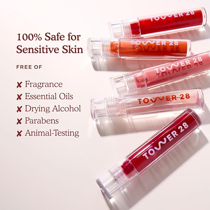 Tower 28 Beauty SunnyDays SPF 30 Tinted Mineral Sunscreen 1 FL OZ &amp lipgloss PISTACHIO