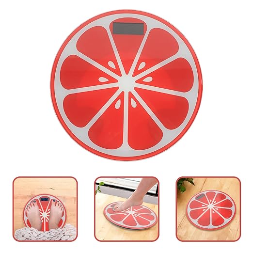 Digital Tempered Glass Weight Scale for People Non-Skid Electronic Bathroom Scale with Mini Round Design Portable Human Weight Monitor for Home Use