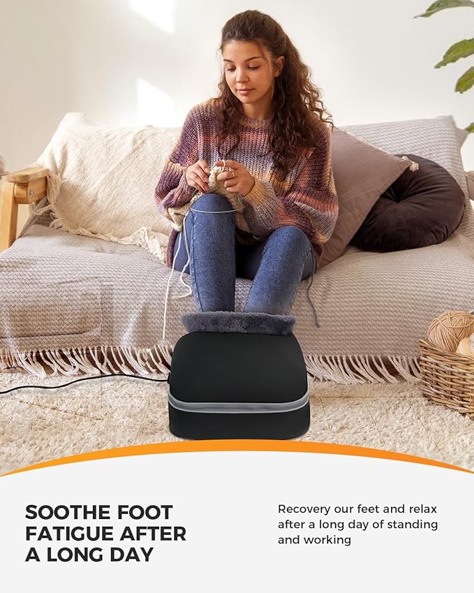 CooCoCo Shiatsu Foot Massager with Heat Birthday Gifts for Women Feet Massager for Plantar Fasciitis Neuropathy Foot Warmer for Circulation and Pain Relief Feet Heater Under Desk