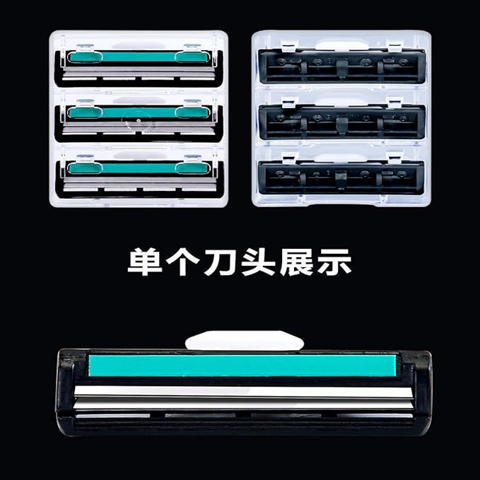 Men's refillable razors 2 knife holders 42 interchangeable double blades a free knife holder box set of 45