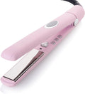Sleek'e Professional Titanium Hair Straightener/Flat Iron for All Hair Types - 1-Inch Floating Plates with Negative Ion Booster for Shinier Hair (Pink)