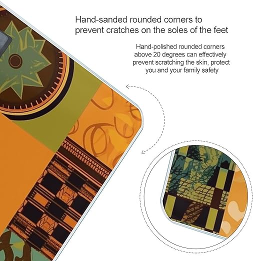 African Woman Bathroom Scale Large LCD Backlight Display Digital Scale Rounded Corners Body Scales Automatic Power On/Off Bathroom Scales for Home Bedrooms