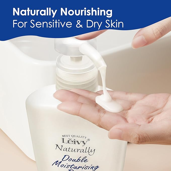Lěivy Goat Milk Body Wash Moisturizing - Floral Fragrance for Dry Skin Cleanser Hydrating Body Shampoo Enriched with Hydrolyzed Milk Protein &amp Vitamin E 38.8 Fl oz Bottle