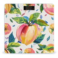 Colorful Peach Watercolor Weight Scale Highly Accurate Digital Weighing Scale with Large LCD Display Smart Bathroom Scales for Home Bedrooms and Gift Giving