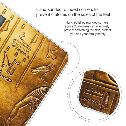 Egypt Hieroglyphics Scale for Body Weight Digital Bathroom Scale Precision Smart Weighing Scales with Clear LED Display Accurate High Precision Scales Weighing Machine