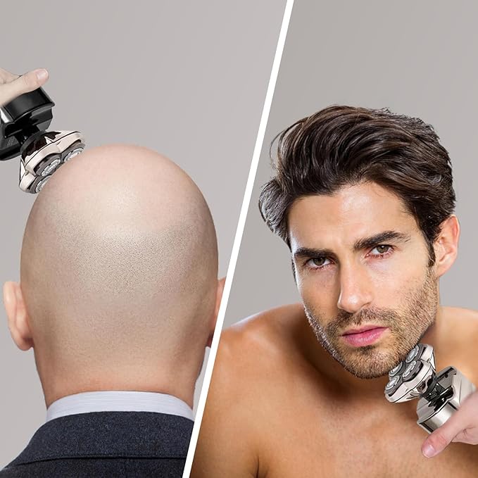 3Pack Pro 4 Shaver Replacement Heads for Skull Shaver Replacement Blade for Pitbull Gold PRO Silver PRO Platinum PRO Butterfly Kiss PRO Head Shavers Floating 4 Heads Self-Sharpening Blades