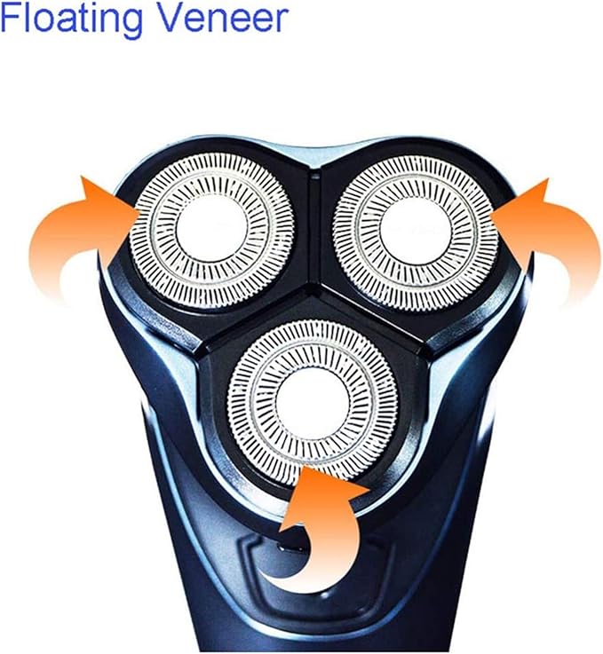 Electric Razor for Men Quick Rechargeable Wet and Dry IPX7 Waterproof Electric ShaverMen’s 3D Rotary Shaving Razor with Pop-up Beard TrimmerLCD Display