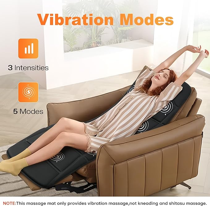 CILI Full Body Massage Mat with Heat Vibration Back Massage Pad Full Body Massager for Bed Chair Sofa Massage Mattress Pad