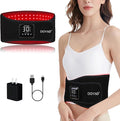 Cordless Rechargeable Red Light Therapy Belt Wearable Infrared Light Therapy with Pulse Mode Removable 4000 mAh Battery 5 Light Intensities to Relieve Back and Lumbar Body Pain