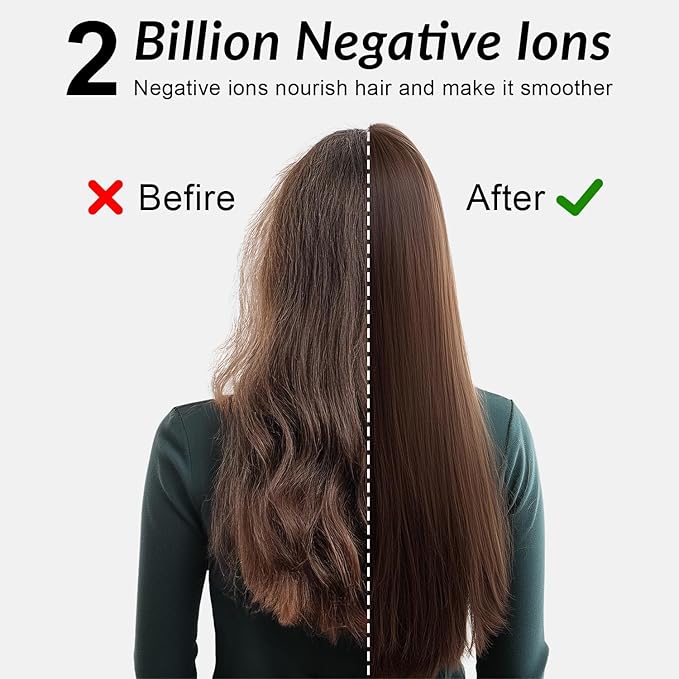 Hair Dryer&ampPortable Clothes Dryer180000 RPM Professional High-Speed Blow&amp800 Millions Negative Ionic Care for Fast Drying Low Noise for Travel&ampHome Use for Lightweight T-ShirtsGarments