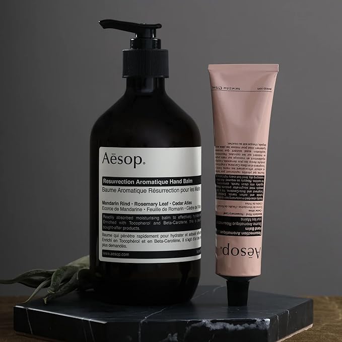 Aesop Resurrection Aromatique Hand Wash + Hand Balm Set | Cleansing Skin Softening Hydrating | 16.9 oz + 2.6 oz