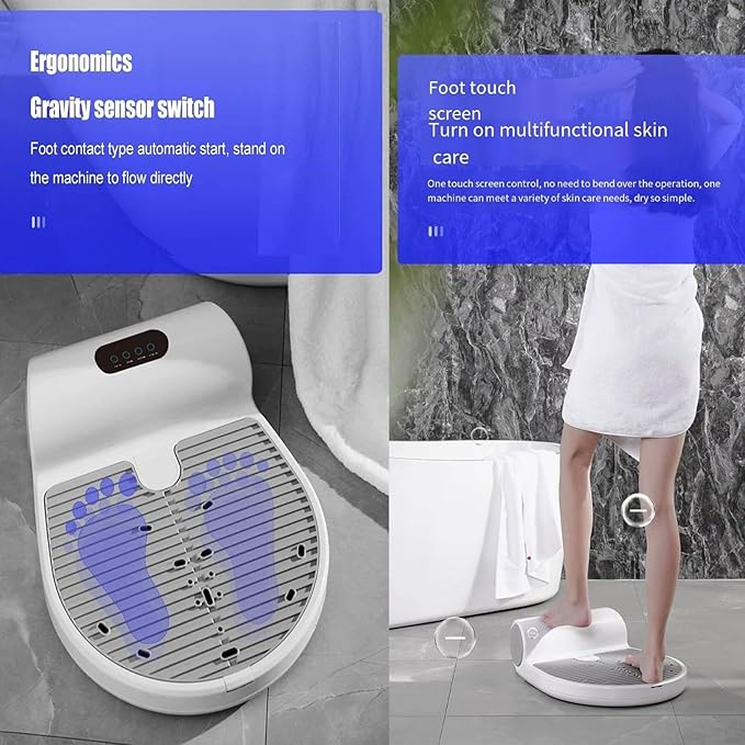 Body Hair Dryer with Sensor and Weight Scale 1500W Cold Hot Air After Shower for Bathroom/Swimming Pool