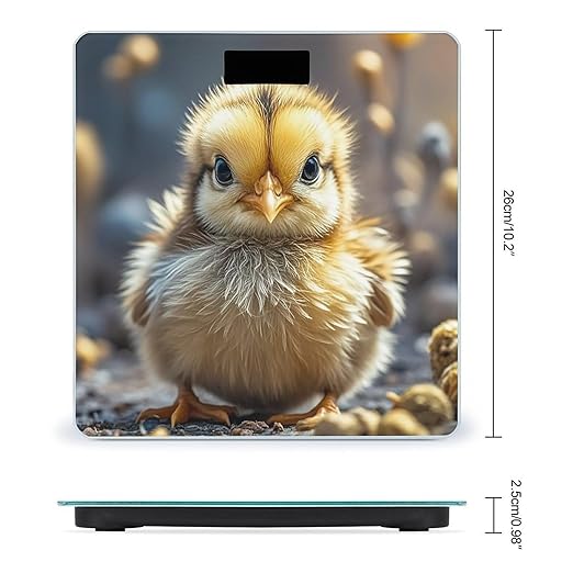 Chicken Chick Weight Scale Highly Accurate Digital Weighing Scale with Large LCD Display Smart Bathroom Scales for Home Bedrooms and Gift Giving