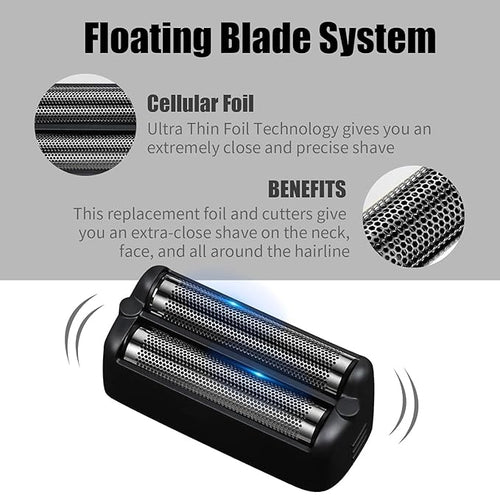 2 Pack Shaver Replacement Foil and CutterCompatible with BaBylissPRO FXONE BlackFX Double Foil Stick ShaverBlack