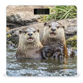 Cute Brown Otters Scale for Body Weight Highly Accurate Digital Bathroom Body Scale Digital Bathroom Scales for People Anti-Slip Large LCD Display Smart Scales