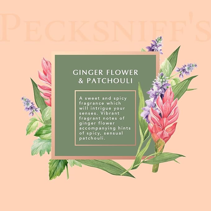 Pecksniff's Ginger Flower &amp Patchouli Moisturizing Shower Gel | 1000 ml / 33.80 Fl Oz