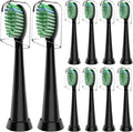 Toothbrush Replacement Heads Compatible with TAO Clean Sonic Electric Toothbrush - Daily Care Whitening Brush Heads Compatible with Taoclean Black