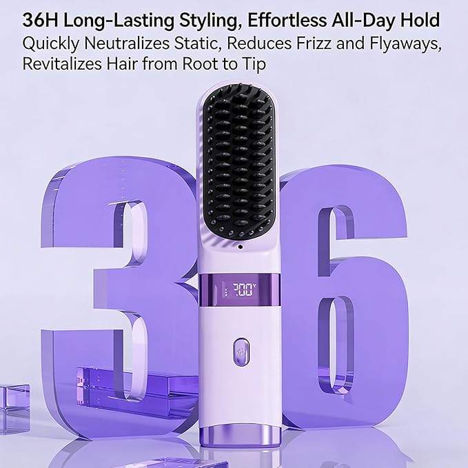 Portable Curling Iron Adjustable Temperature with LCD Display for Home Hair Styling and Travel Use Long Battery Life Curling Iron Portable with Adjustable Heat LCD Screen for Home Styling and Travel
