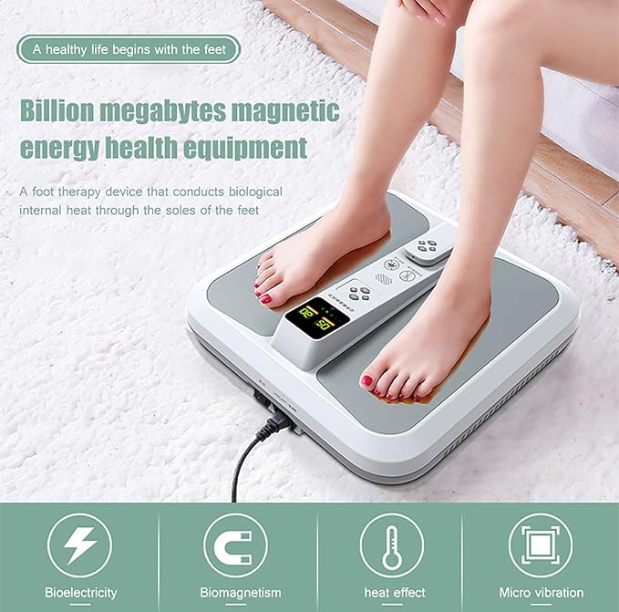 Terahertz Foot Massager Terahertz Therapy Instrument Magnetic Pulse Measuring Health Quantum Instrument 20 Intensities Recovery for Your Feet and Body