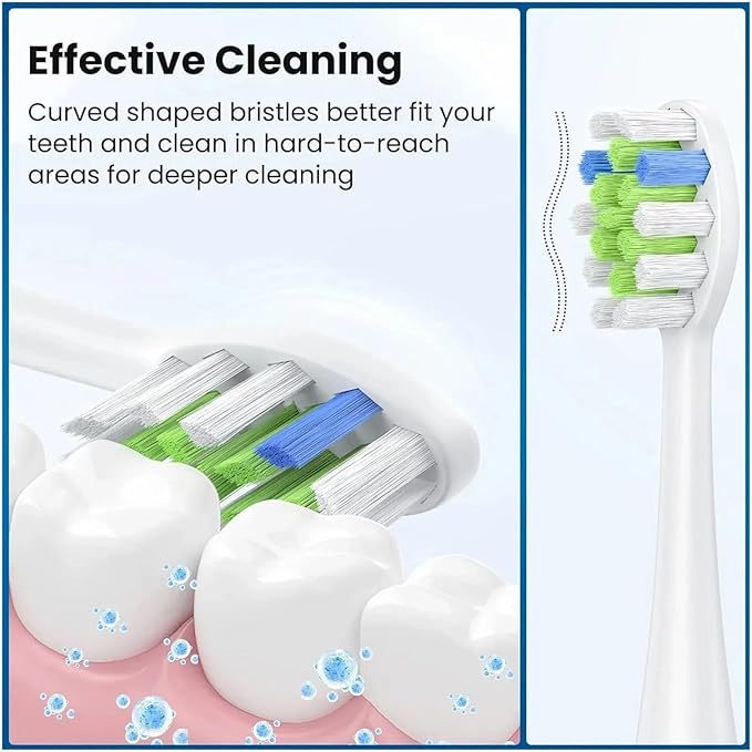 Replacement Toothbrush HeadsCompatible with Philips Hx6015 Bh1022 Hx6062 Electric Tooth Brush Heads(3color-2A-4pcs)
