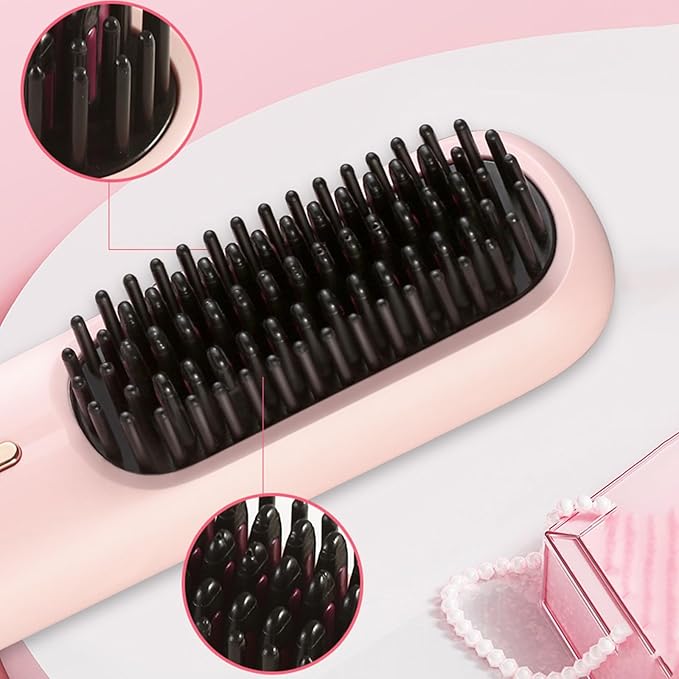 Hair Straightening Brush Styling Tool Hair Straightener Brush Convenient Electric Hot Comb Hair Straighteners