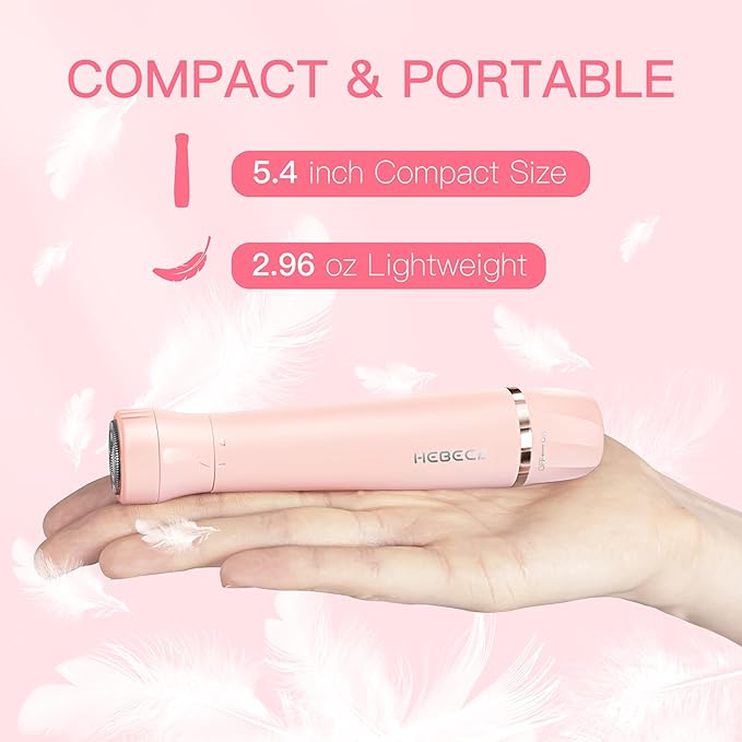 Nose Hair Trimmer for Women 3in1 Electric Eyebrow Trimmer Waterproof Facial Hair Removal Rechargeable Hair Shaver Razor for Nose Ear Eyebrow Peach-Fuzz Lips Chin FT3001 Pink (Pink)